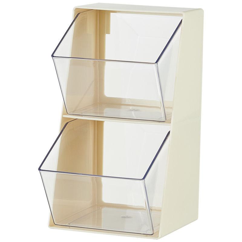 1Pc Acrylic Transparent Tea Bag Storage Box With Lid Office Multifunctional Storage Box Organizer Coffee Bag Compartment Box