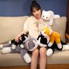 Adorable Realistic Plush Cat Doll Soft Sleeping Companion For Kids Gift In Yellow White Gray And Black Colors