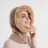Chapeau tricoté en peluche pour femmes, résistant au froid, col épais, une pièce, couverture de Protection des oreilles chaude, automne et hiver