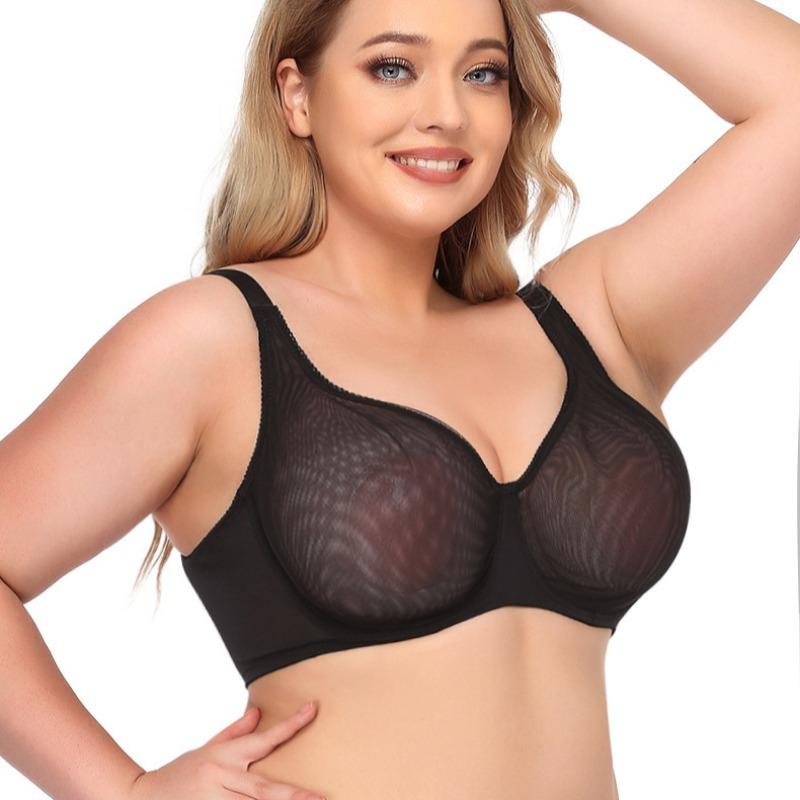 Soutien-gorge sexy européen et américain ultra-fin transparent grande taille sous-vêtement