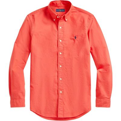 Polo Chemise Oxford Manches Longues Brodée Logo Poney Couleur Unie Homme chemises MNPOWOV16821228-600