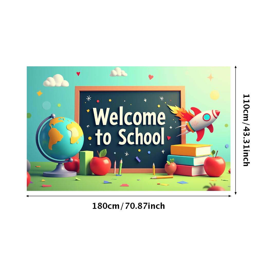 Welcome Back To School Banner School Opening Party Decorations Backdrop Classroom Event Decor Photography Background Props