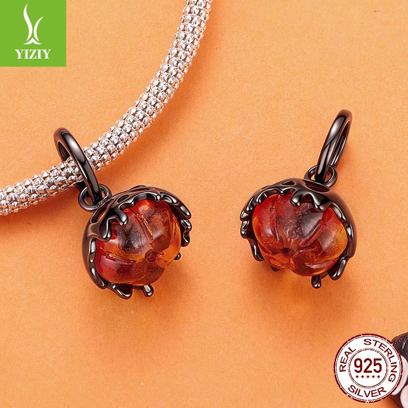 Halloween Skull Pumpkin Pendant Accessories Niche Diablo S925 Sterling Silver Charm Beads