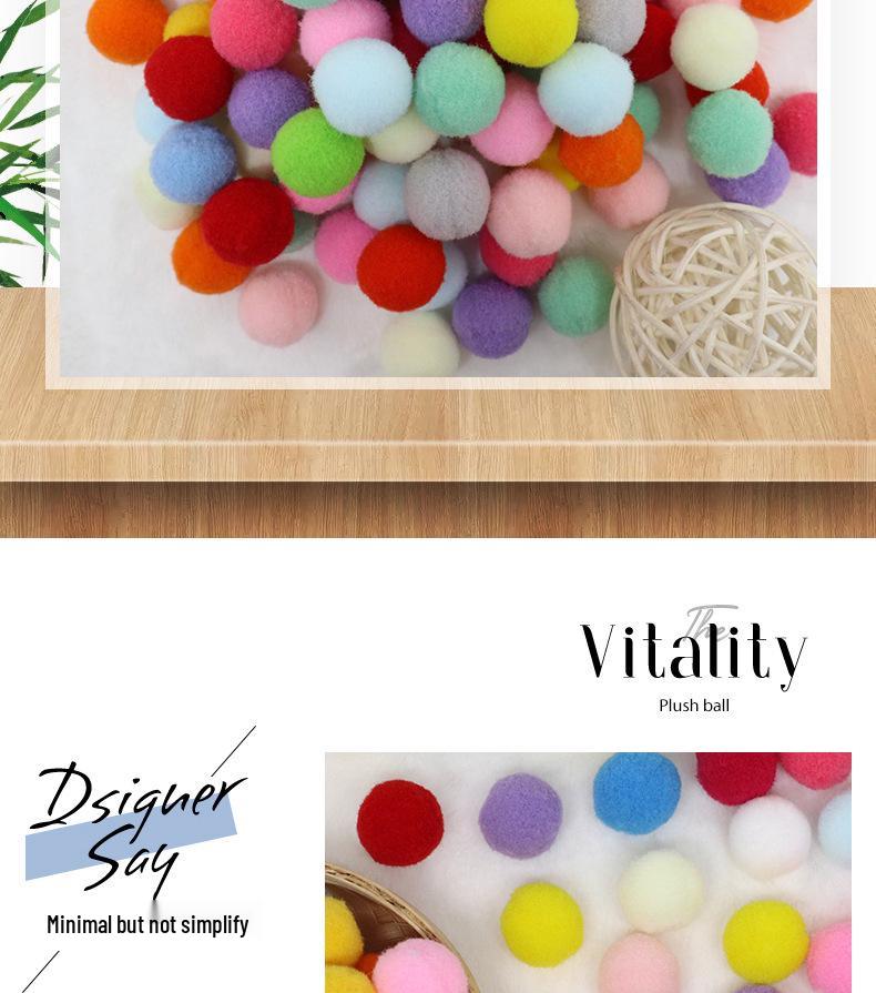 In Stock: High Elasticity Fluffy Polyester Hairball for DIY Handmade Clothing Accessories