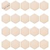 50/100Pcs Hexagon Blank Wood Chips Unfinished Wooden Plate Decorative Arts Crafts DIY Making Wedding Tags Christmas Blank Gifts