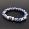 Ceramic Beaded Bracelet Ethnic Style Porcelain Beads Handmade Adjustable String Wristband Traditional Scenic Souvenir Jewelry