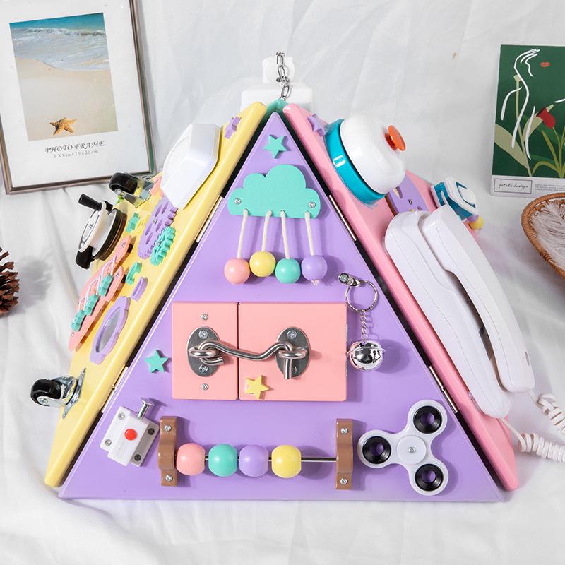 Montessori Pyramid Busy House: Multifunctional Early Education Toy for Toddlers
