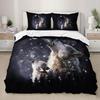 Snow Wolf Duvet Cover Set Full Queen Night Galaxy Starry Wolf Comforter Cover Wild Animals Wolf Themed Bedding Set 2/3 Pieces