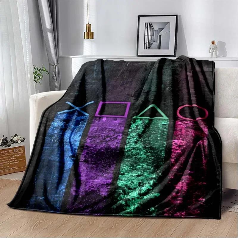 3D Cartoon Gamepad Children's Game Regional Blanket,Fashion Soft Cozy Living Room Bedroom Sofa Bed Travel Blanket Birthday Gift