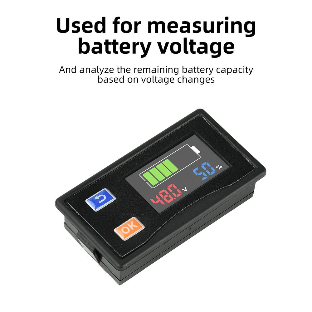 DC 9–120V LCD Digital Voltage Meter and Battery Level Indicator, Universal Power Meter, suitable for electric vehicles, etc.