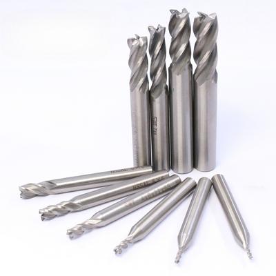 10PCS Set Combined HSS End Mill 4 Flutes High Speed Steel Milling Cutter 1.5mm - 12mm CNC Metal Milling Tools Set