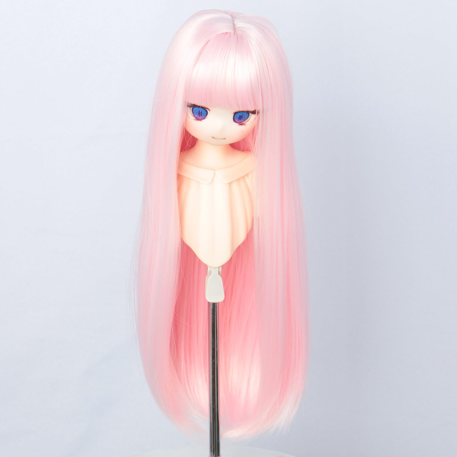 

Linfairy 8~9inch 13 Doll Long Wig Straight Long Hair (Светло-розовый)