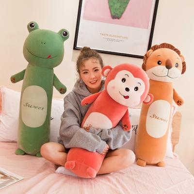 Neues Waldtier zylindrisches Kissen Hasenpuppe Schlafkissen Puppe langes Plüschtier Stoff Baby