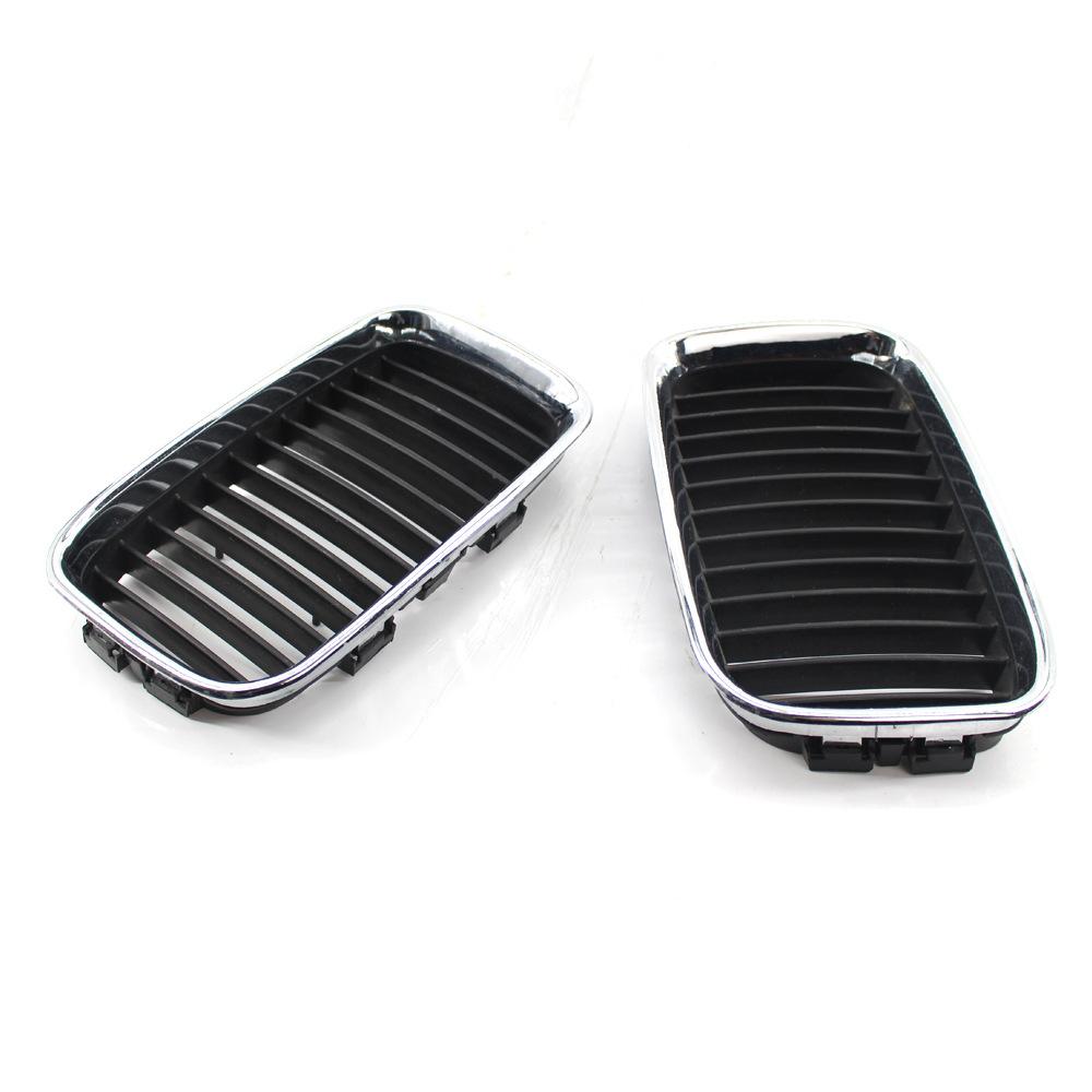 1 Pair Front Hood Bumper Kidney Grilles Grill Chrome for BMW 3-Series E36 Sedan Coupe Touring 1990-1996 51138122237 51138122238