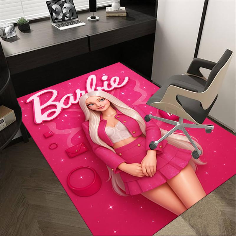 1 шт. Коврик Barbie Противоскользящий Полиэстеровый Напольный Коврик для офиса. Спальни 60cm by 90cm