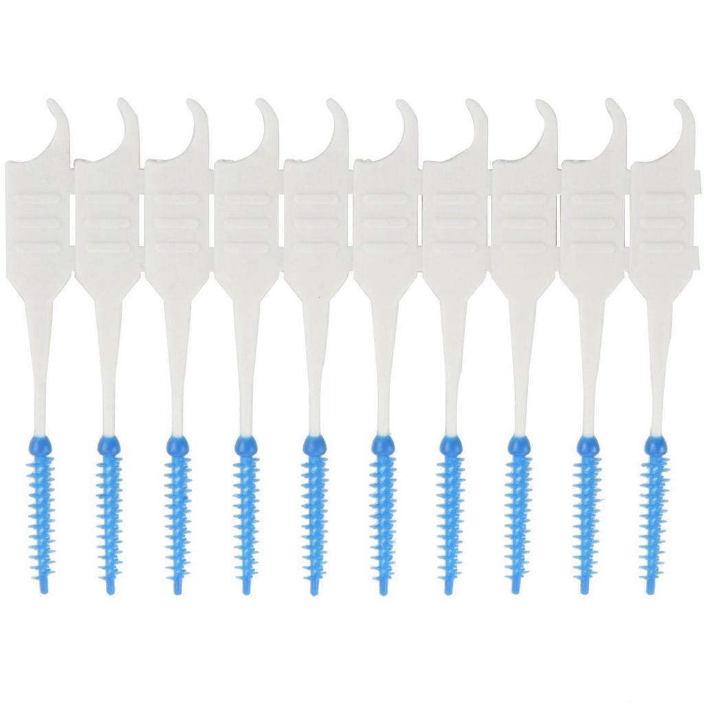 200 Stück Zähne Zahnstocher Zahnseide Picks Interdentalbürsten Stäbchen Zahnreinigung