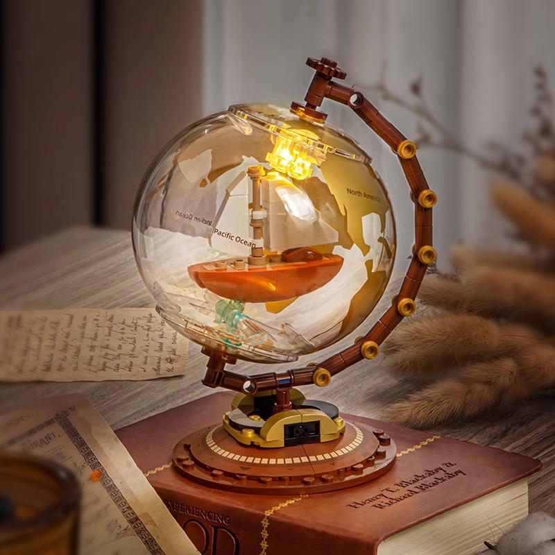 Ye Xiang Rotating Luminous Globe Building Blocks Educational Toy for Kids