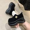 Fashion 8CM Women Ankle Boots Platform Casual Sneakers Cotton Loafers Shoes 2025 New Spring Autumn Trend Outdoor Walking Botas De Mujer