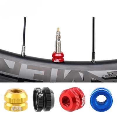 2 Stück Fahrrad Presta Ventilmutternkappe Set MTB/Rennrad Reifenventil Schutzschraube mit Kappe für Tubeless Reifenwartung