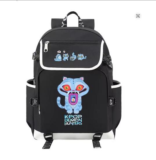 Trend Kpop Anime Cartoon Printed Backpack Lightweight Large Capacity Casual Student School Bag