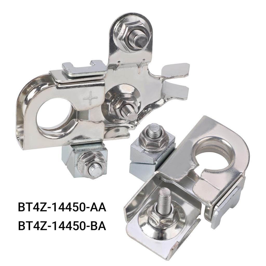 For Ford F150 Edge / Lincoln MKX MKZ New Car Positive and Negative Battery Terminal Cable Clamp Connectors Replace BT4Z-14450-BA
