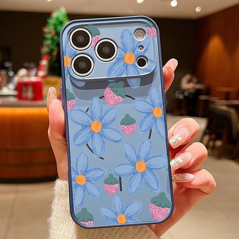 Colorful Flowers Pattern Case For iPhone 17 Pro Max iPhone 16 15 14 13 Pro Max Magnetic For Magsafe Hybrid TPU+PC Matte Cover
