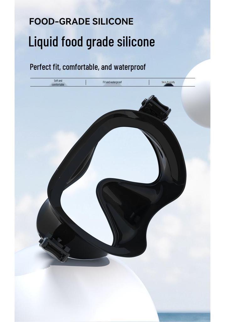 180° Ultra-Wide Angle Diving Mask for All Ages, Silicone Waterproof Goggles for Deep Diving and Snorkeling