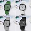 Square Watch Women's Silicone Tape Digital Disc Quartz Watch Men's and Women's College Style Student Watch