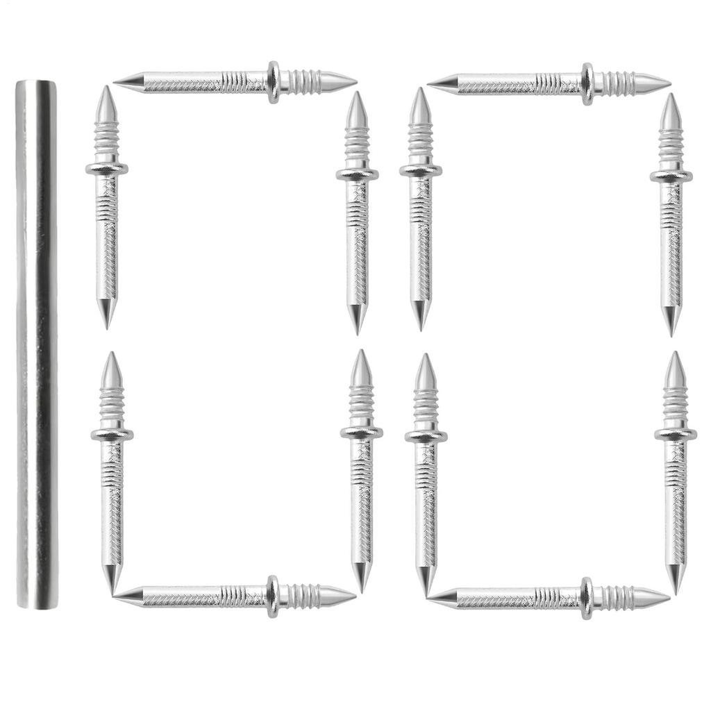 100 st Trådspikar Set Dubbelhuvudspik Rostskyddande Ickemärkande Sömlösa Spikar för Massivt Trä Golvlister Underhåll