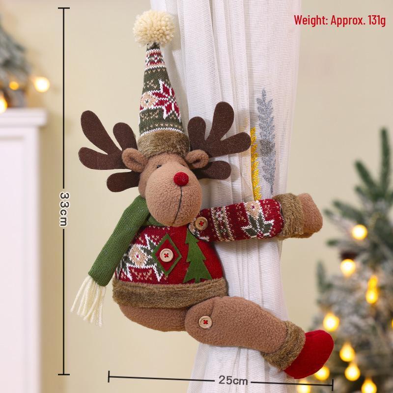 Kreative Weihnachts-Raffhalter: Schneemann & Alter Mann Cartoon Ornamente