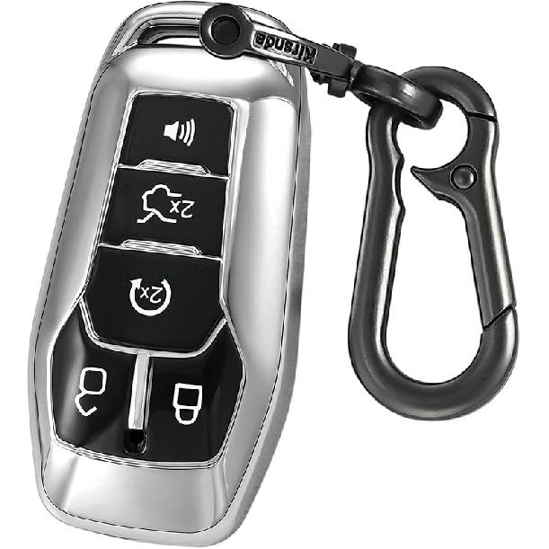 For Ford And For Lincoln Key Fob Cover Case,With Keychain Fit Explorer Mustang Edge Fusion MKZ MKC Smart Remote Vehicle Accessories,Soft TPU Key