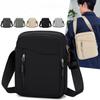 Men's Nylon Crossbody Bag Casual Commuter Outdoor Fashion Shoulder Bag Waterproof Street Style Pure Color Backpack