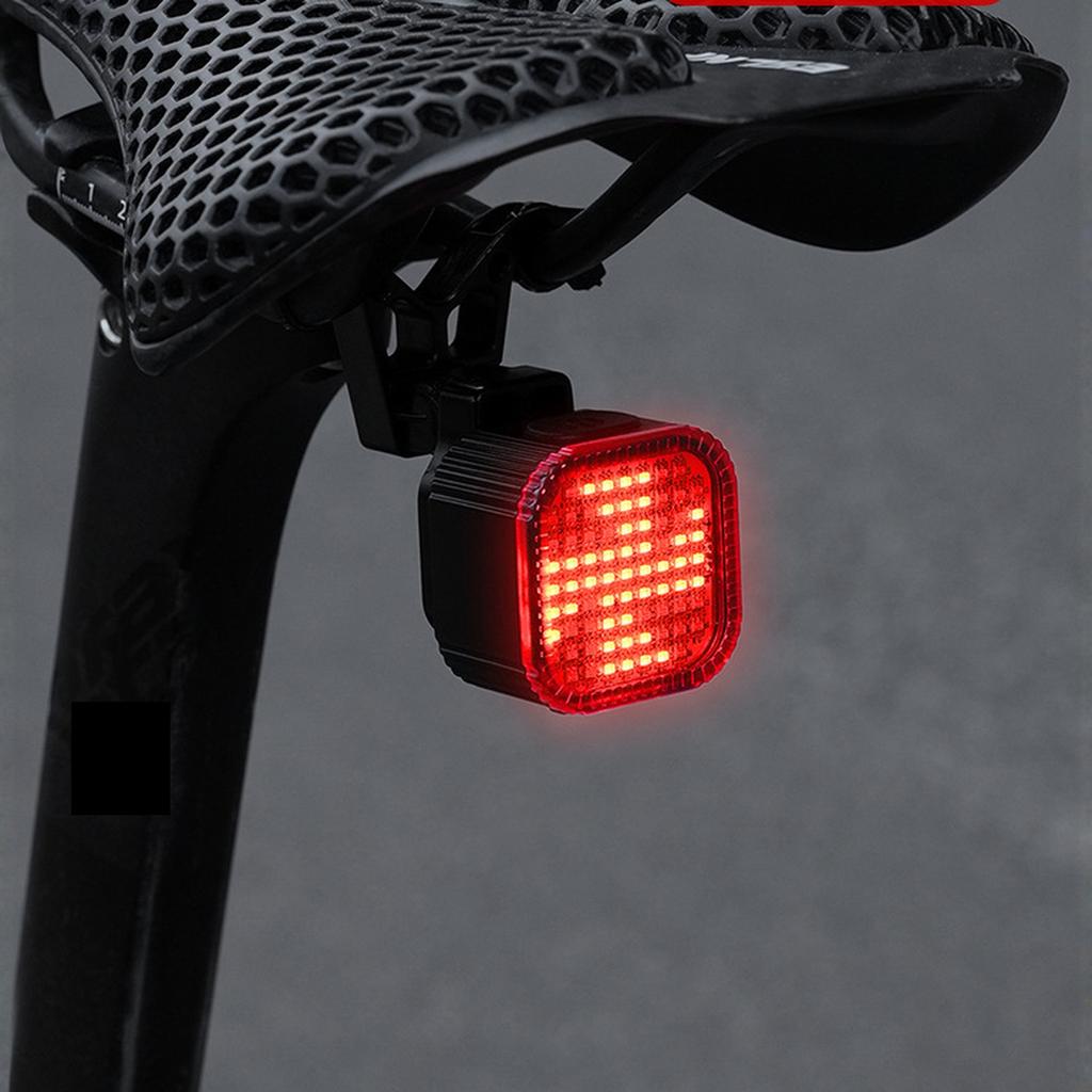 Smart Bike Tail Light with Digital Battery Display, 6 Modes Auto Bike Brake Rear Light, Auto Sleep & Motion