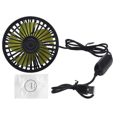 Car Rear Seat Fan USB Powered 3 Wind Speed 360 Deg Rotatable Quiet Portable Vehicle Cooling Fan for Cars SUV Motorhomes