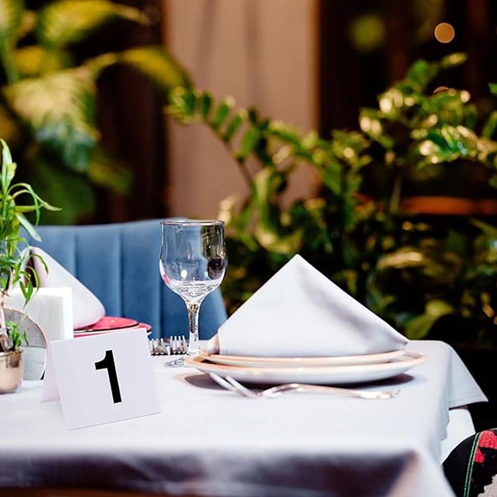 10 Stück/Set Tisch-Nummernschild aus Edelstahl, beidseitig nummeriert von 1 bis 20, digitale Karten-Schilder, nummerierte Tischkarten