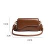 PU Leather Small Square Shoulder Bag For Women Simple Fashion Retro and Versatile Wide Strap Crossbody Bag Suitable for Going Out CLE