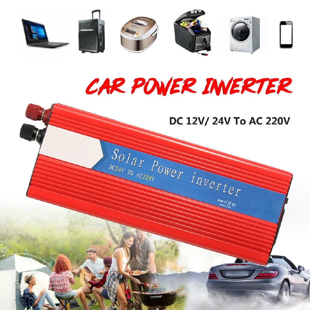 Voltage Transformer PEAK 6000W Car Power Inverter 12/24V To AC 220/110V USB Modified Sine Wave Red Universal Intelligent