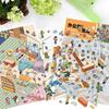 Original Cartoon Office Life Themed Compact Miniature Landscape Sticker for Easy Storage - Stress-relieving PET Transparent Film Sticker