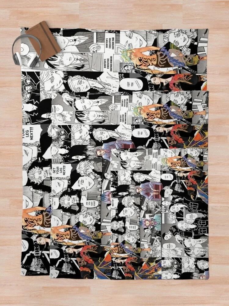 Haitani Brothers (Rindou & Ran) Manga Collage TR Throw Blanket manga Nap Blanket blankets for beds throw blanket