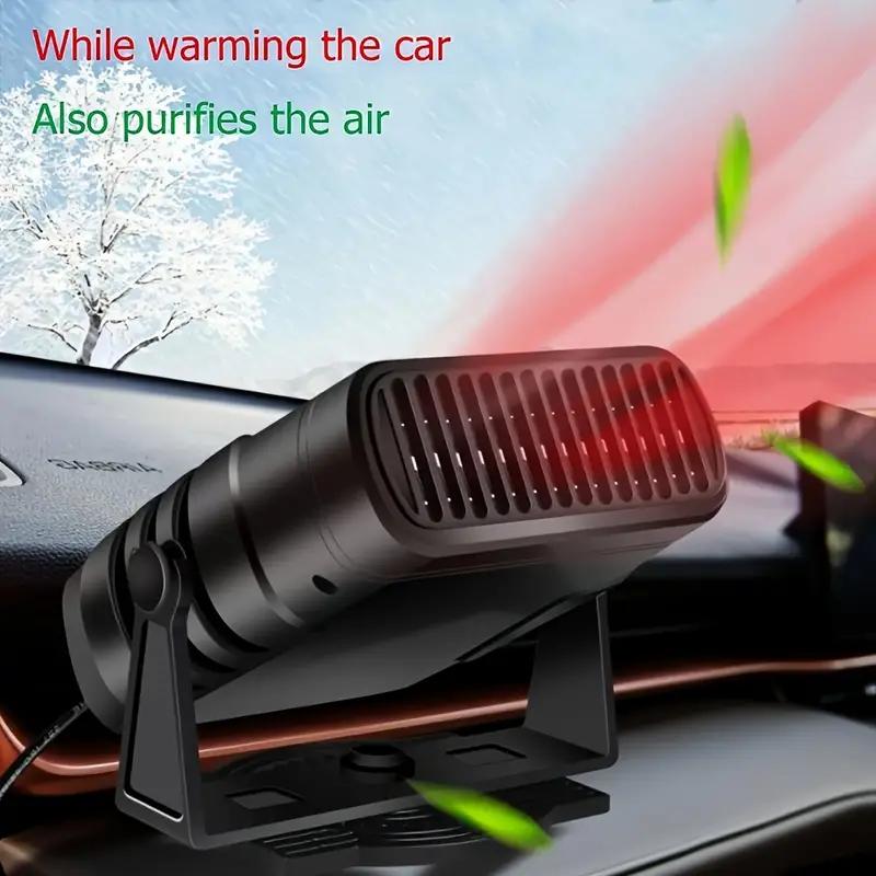 12V Car Heater 2 In 1 Air Cooler Fan Portable Defogger Defroster Heating Fan Windshield Dryer Demister Defroster Car Accessories