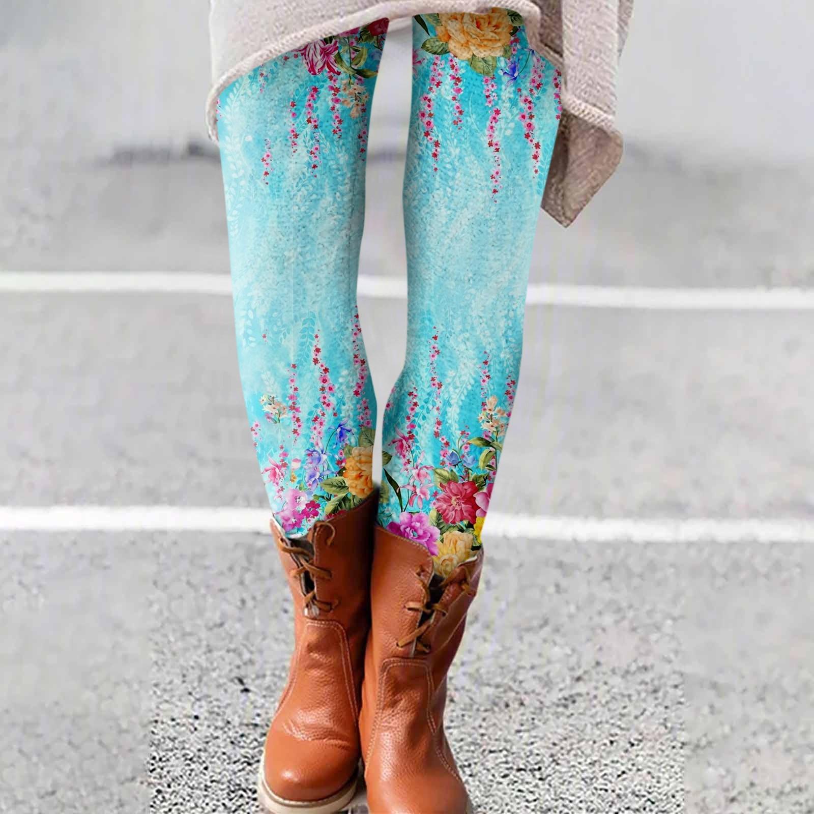

Women s Pants Print Elastic Soft Cotton Leggings Casual Home Pajamas L