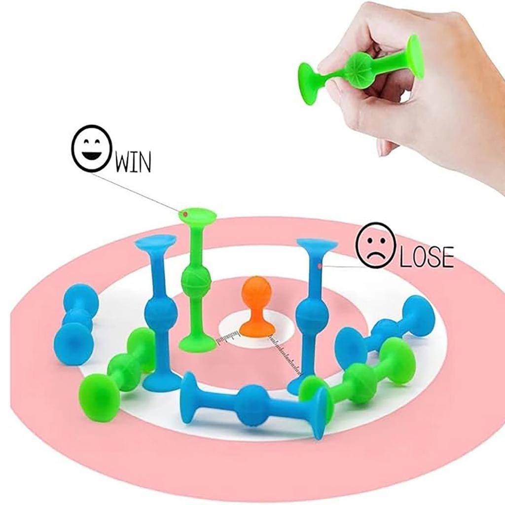 12pcs Dart Suction Cup Soft Silicone Suction Cup Game Set Stress Relief Puzzle Suction Cup Toy