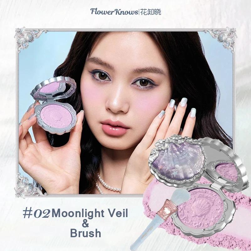 Flower Knows Schwan Ballett Samt Geprägtes Rouge Mattes Make-up Gepresstes Rouge Puder Palette Damen Geschenkset