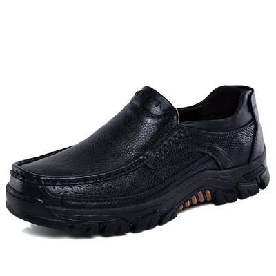 2024 2024 Men Slip On Shoes Leather Casual Shoes Platform Comfortable Driving Shoes for Man Spring Autumn Loafers Plus Size 38-48
