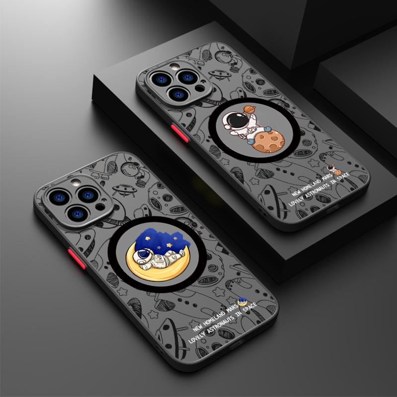 

Мягкий чехол для Magsafe, красочный чехол для Iphone 15 Plus 14 13 Pro Max 7/8 12 11 Pro, противоударный чехол с принтом луны и астронавта