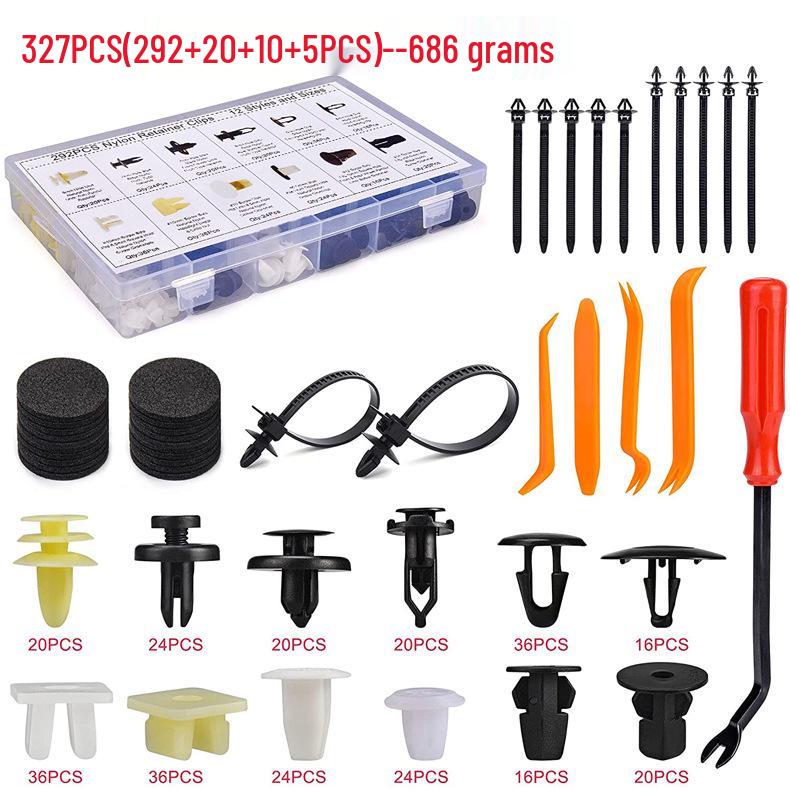 292-Piece Boxed Snap Fasteners for Toyota/Mitsubishi Car Bumpers