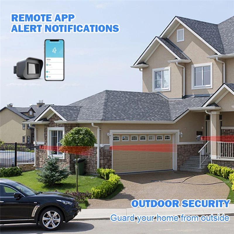 A25P Outdoor Waterproof Detector Weather Wifi Motion Sensor Remote APP Notifications For Alexa