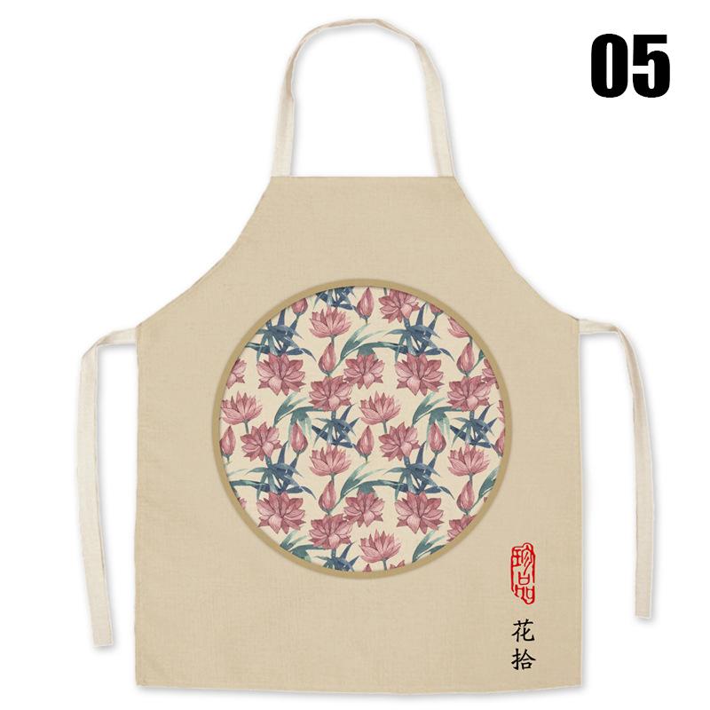 Chinese Style Retro Apron Chinese Traditional Thin Cooking Waist Apron Kitchen Restaurant Cooking Pinafore Work Clothes