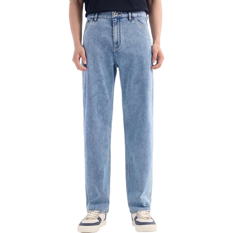 

JIUMUWANG Мужские джинсы из воздушного денима базового прямого кроя 33