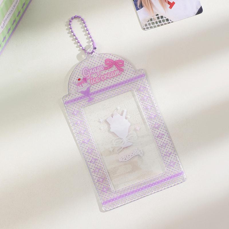 Cool Summer Series Photo Card Holder Cute Cherry Smoothies Picture Frame Cartoon Ice Cream Card Sleeves for Kpop Idol Card New